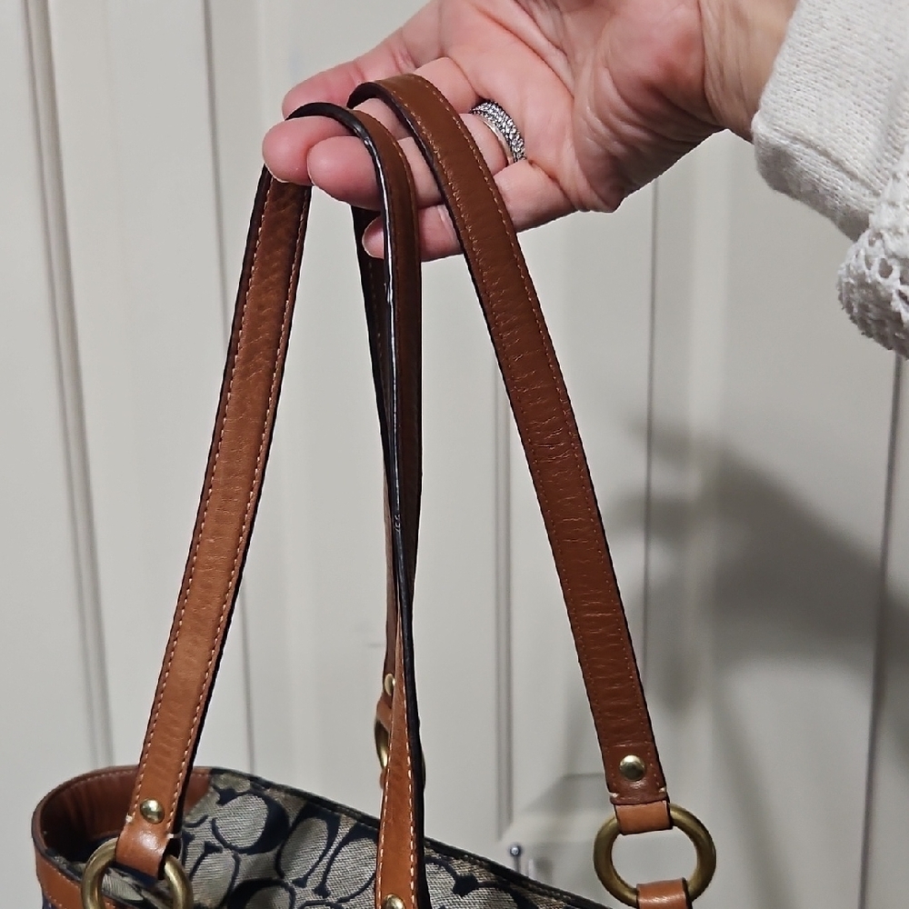 Coach EUC Denim Patchwork Tote - image 5